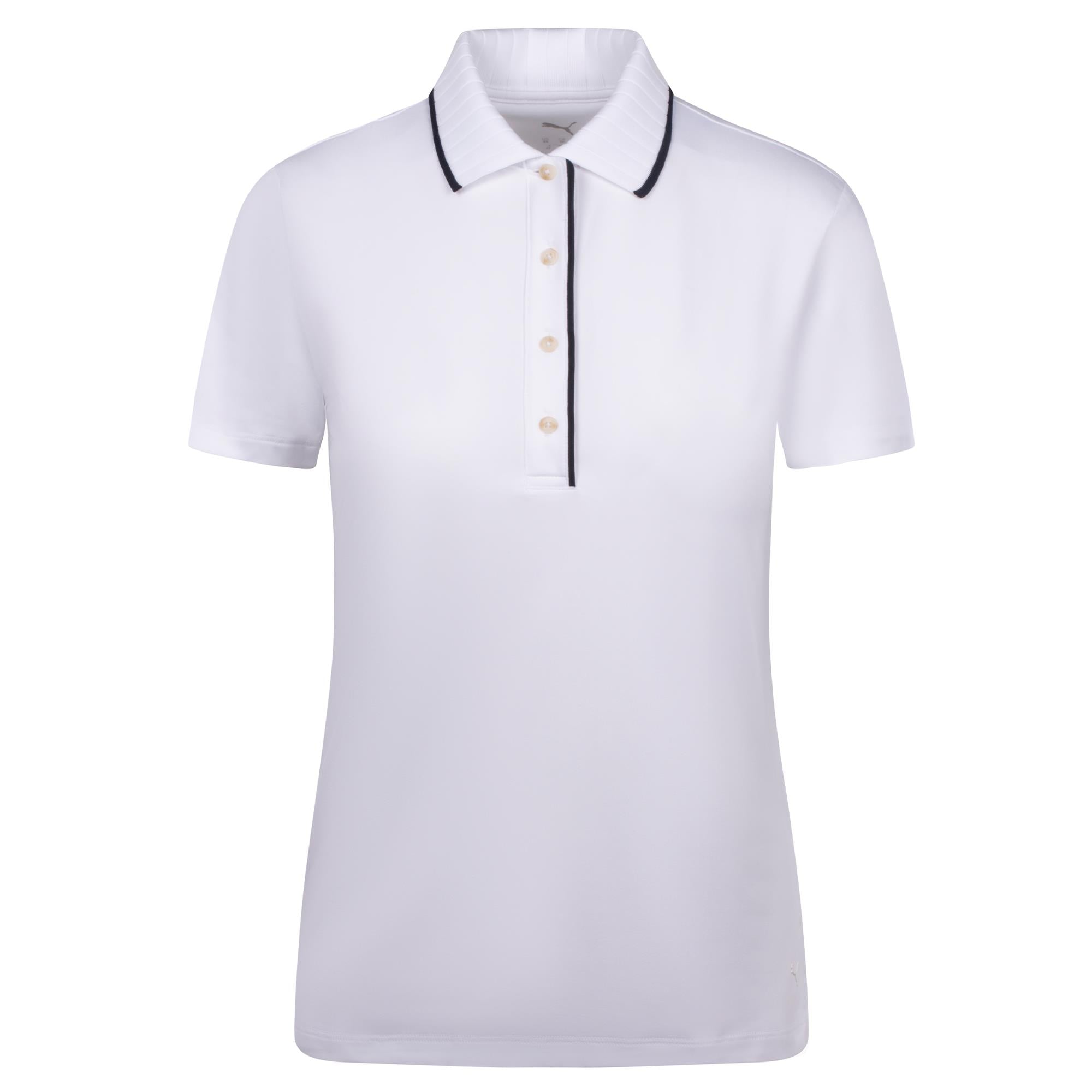 Puma Cloudspun Bridges Ladies Golf Polo Shirt White Glow